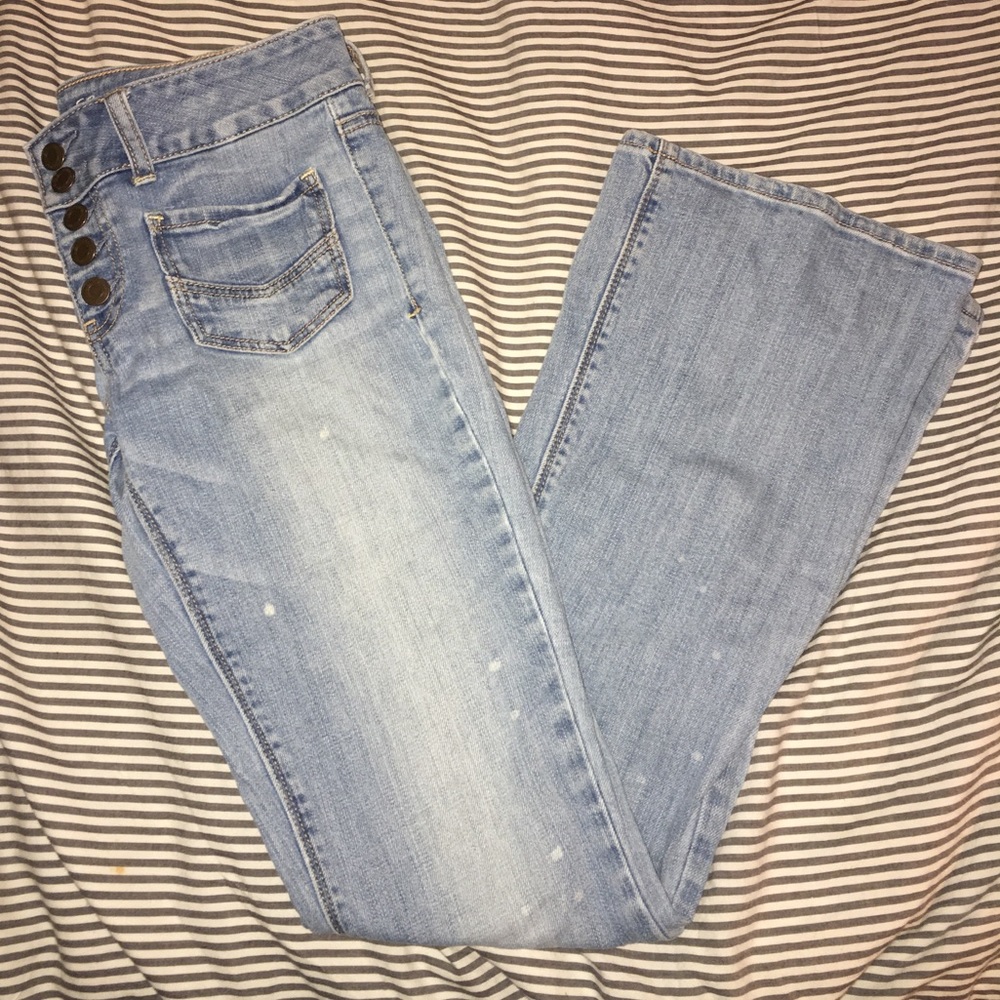 American Eagle distressed stretch artist jeans